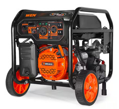 5,600-Watt Dual Fuel Portable Gasoline Generator W/ Wheel Kit Electric Start
