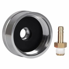 Extended Run Gas Cap Adapter & Brass Hose for Yamaha EF2000is EF1000is (Silver)