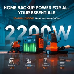 Jackery Power Station Explorer 2000 V2 with 200W Solar Panel