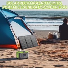 Portable Power Station 120W, 97.6Wh Backup Battery Solar Power Bank Green