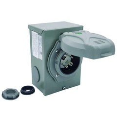 30-Amp Generator Inlet Box, NEMA L14-30P RV Power 30A