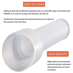 White Flexible Mess Free Oil Change Funnel Tube for Honda Inverter Generator