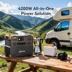 PECRON Portable Power Station E3800LFP 4200W LiFePO4 Off-grid & 200W solar panel