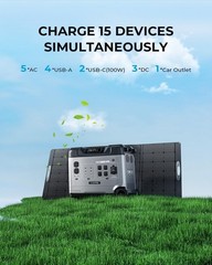 OUKITEL Portable Power Station 3600W/5120Wh with 400W Solar Panel