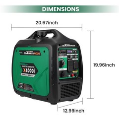 Gasoline 4KW Portable 24kg Inverter Generator Quiet 60dB Home Backup Emergency