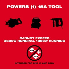 Milwaukee 2845-20 M18 18V CARRY-ON 3600W/1800W Power Supply – Bare Tool