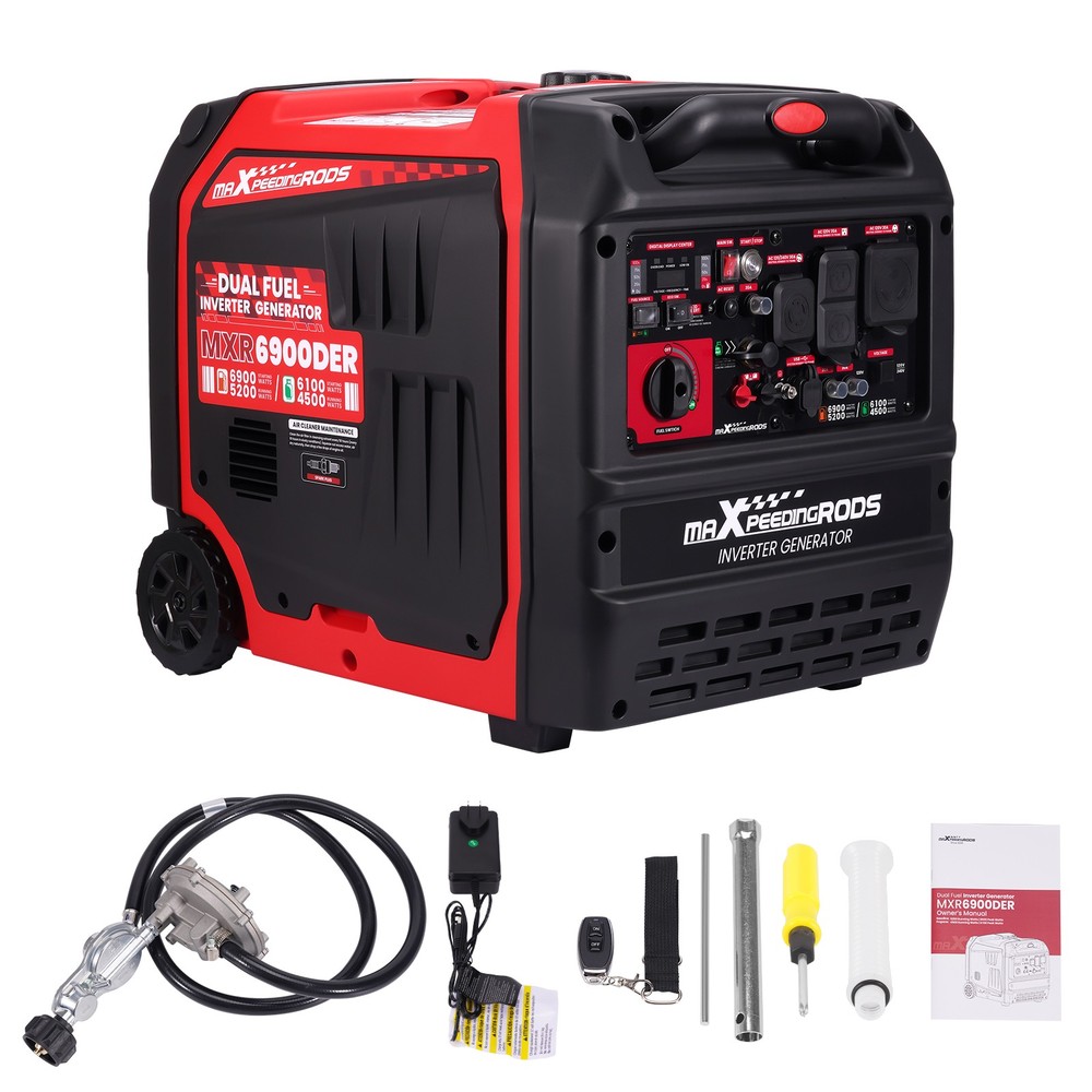 Dual Fuel Dual Voltage Inverter Generator 5200W – 30A RV Outlet & CO Shutdown