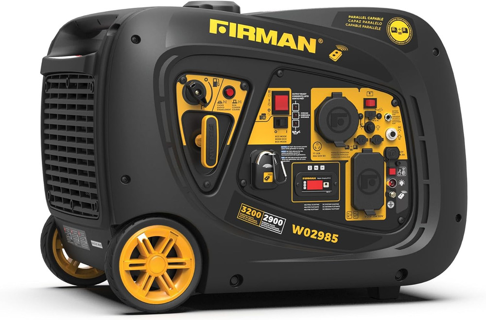 W02985 Inverter Portable Generator 3200W Remote Start, RV Ready Quiet Gas Power