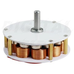Miniature Disc-Core Generator 50W 24V High Magnetic Field 100-650rpm 85mm*25mm