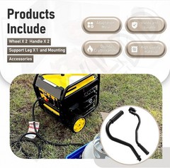 Generator Wheel Kit Folding Handle Never Flat Tires for Champion 2800-5500W+