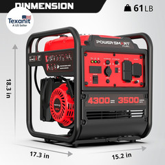 4300-Watt Portable Generator with Inverter Technology, 30 Amp for Home Use and E