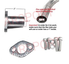 Exhaust Flex Pipe Adaptor for some small Brigg & Stratton Tecumseh 5.0-6.5 engin