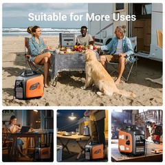 Efurden Quiet Generator 2500W Portable Inverter Gas Powered Generator CO Sensor