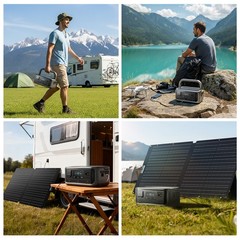 ALLPOWERS 600W 299Wh LiFePO4 Solar Generator with 140W Solar panel with MPPT,UPS