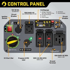 Champion Power Equipment, 8500/7000w Dual Fuel Inverter Generator Ele Start,