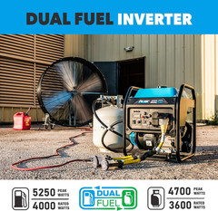 Pgx5250Bixco 5250W Dual Fuel Generator – Quiet, RV Ready & Portable Power
