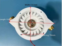 Mini Impulse Water Turbine Generator Dual Nozzle High Power Hydro Electric Tool