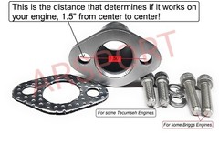 Exhaust Flex Pipe Adaptor for some small Brigg & Stratton Tecumseh 5.0-6.5 engin