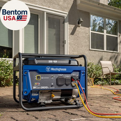 4650 Peak Watt Portable Generator, RV Ready 30A Outlet, Gas Powered, CO Sensor