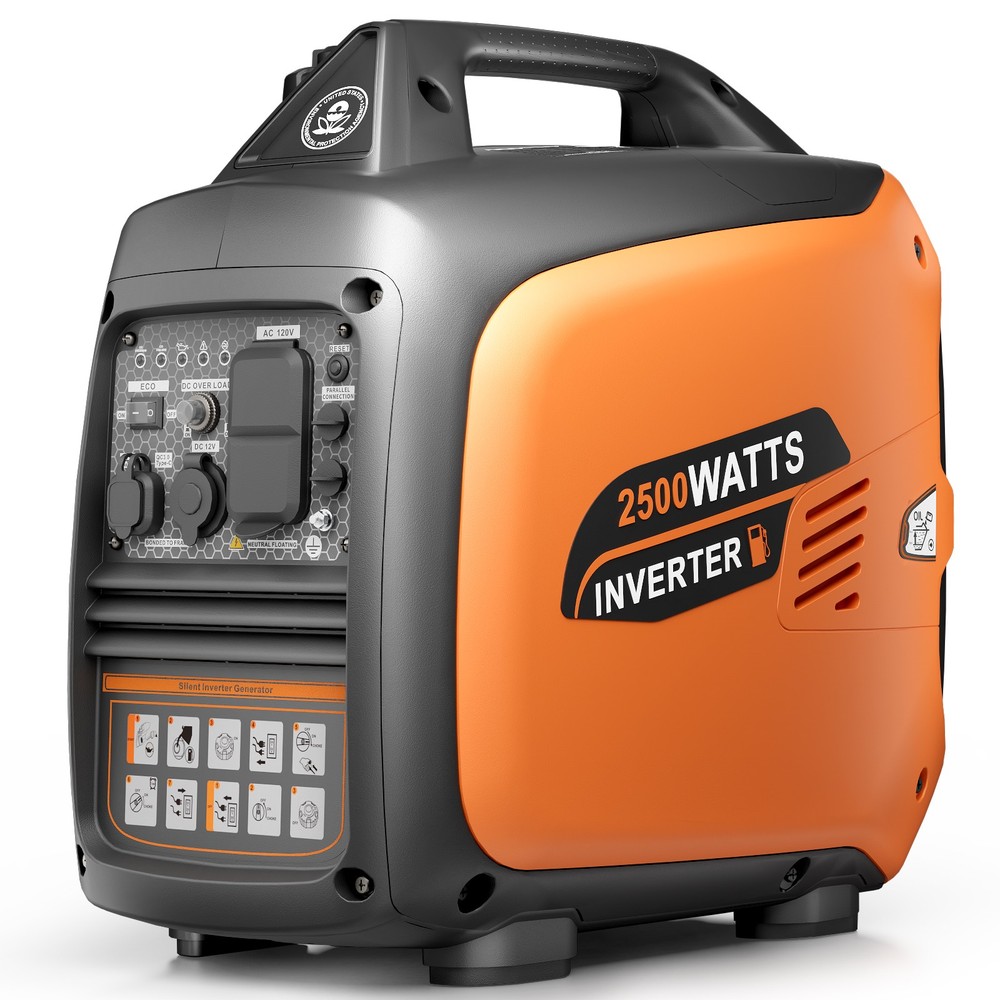 Efurden 2500W Generators Quiet Portable Gas Generator Inverter for Home Camping
