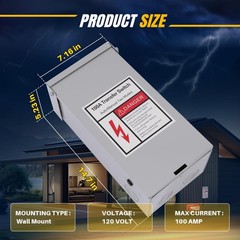Automatic Transfer Switch, 100 Amp Generator 2P 3 100