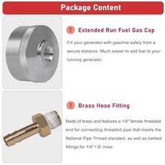 Extended Run Fuel Cap Fits Gas Generator For Yamaha EF2000is, EF1000is,