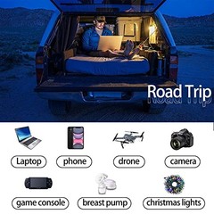 Power Inverter 12V to 110V for Vehicles with Dual Fast Charging 24W USB 500W