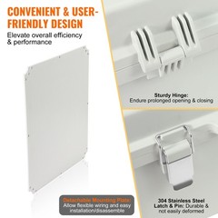 Outdoor Electrical Junction Box, 13.78 x 9.84 x 5.90 in, ABS Plastic Electrical