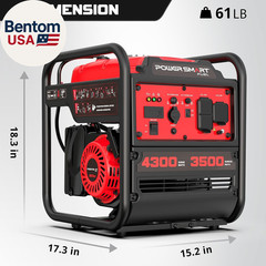 4300-Watt Portable Generator with Inverter Technology, 30 Amp for Home Use and E