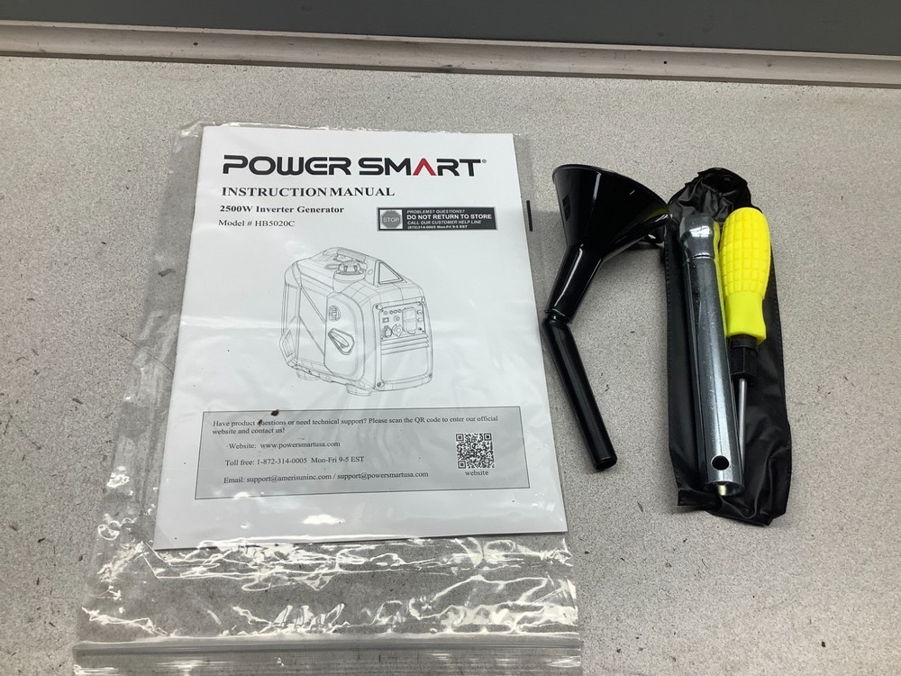 NEW OEM POWERSMART 2500W INVERTER GENERATOR HB5020C OWNERS MANUAL / TOOL KIT