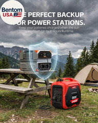 2400W Portable Inverter Generator for Home Use, Super Quiet Small Generator for