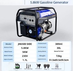 Smart Flashlight-Start Gasoline Generator 3kW/5kW/7kW Single-Phase 220V
