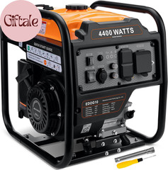 4400-Watts Inverter Generator, Open Frame Generator Gas Powered, Emergency Home