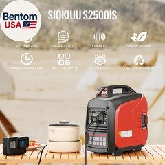 2500W Portable Generator Super Quiet Inverter Generator Ultra Lightweight for Ho