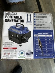 Chicago Electric 800W Portable Generator 900W Max Open Box Gas Powered Compact B