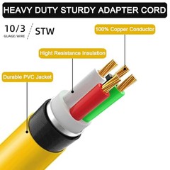 30A to 110V RV Adapter TT-30P to 3X 5-20R Outlet