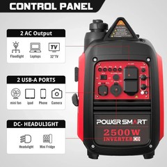 2500 Watt Portable Inverter Generator with CO Sensor and Quiet Technology for Ca