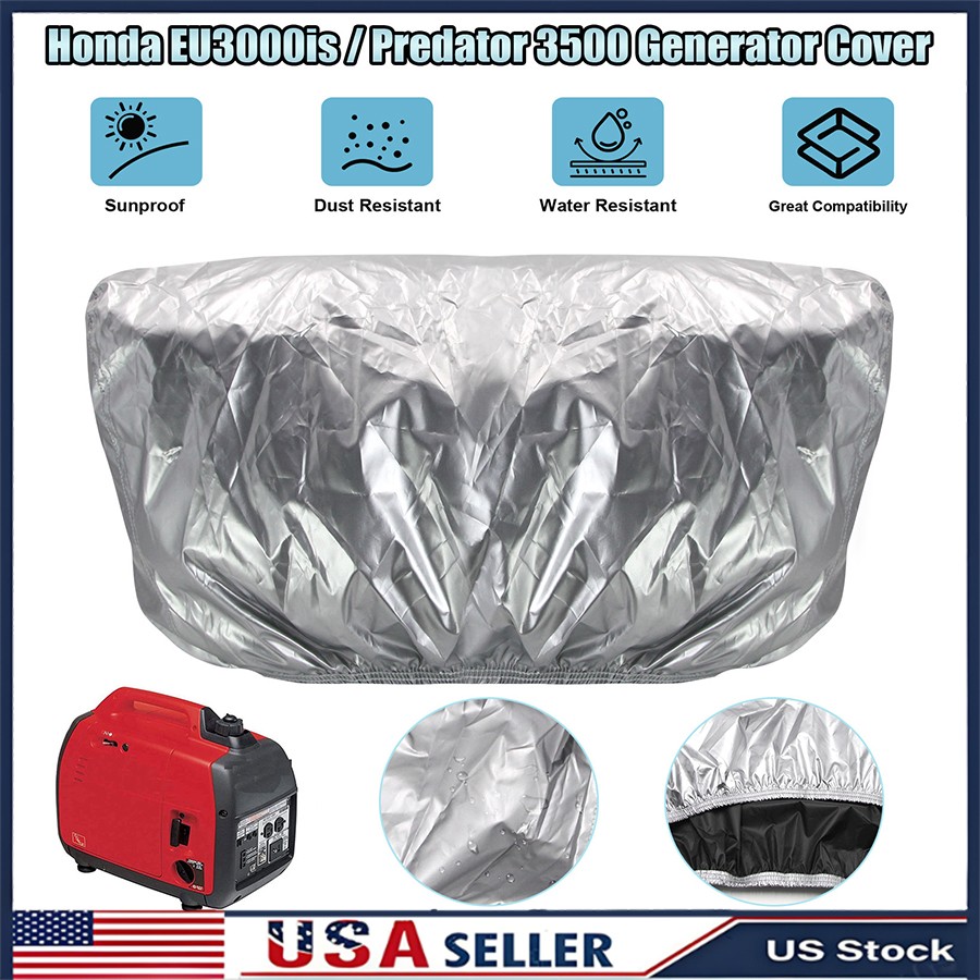 New Generator Cover All Season Outdoor Power Equipment Storage for Honda Silver