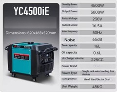 220V Inverter Generator: Portable Compact Low-Noise Gasoline Generator Home Use
