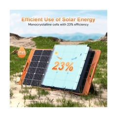 100W Portable Solar Panel for Power Station, 19.8V Foldable Solar Charger wit…