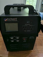 Patriot Power Generator Portable 1500W Max 120V Black AC USB 12V NO PANEL