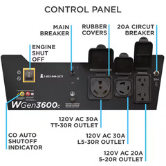 4,650/3,600-Watt Gas Powered Portable Generator with Recoil Start