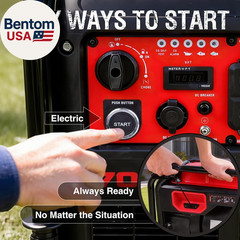 7000-Watt Open Frame Inverter Generator, Electric Start Portable Generator for H