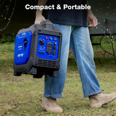 Gas Generator 2500W, 80Cc 4 Stroke Quiet Inverter Generator with CO Sensor, Para