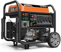 GENMAX 12,000-W Portable RV Ready Dual Fuel Generator, Electric Start, CO Sensor