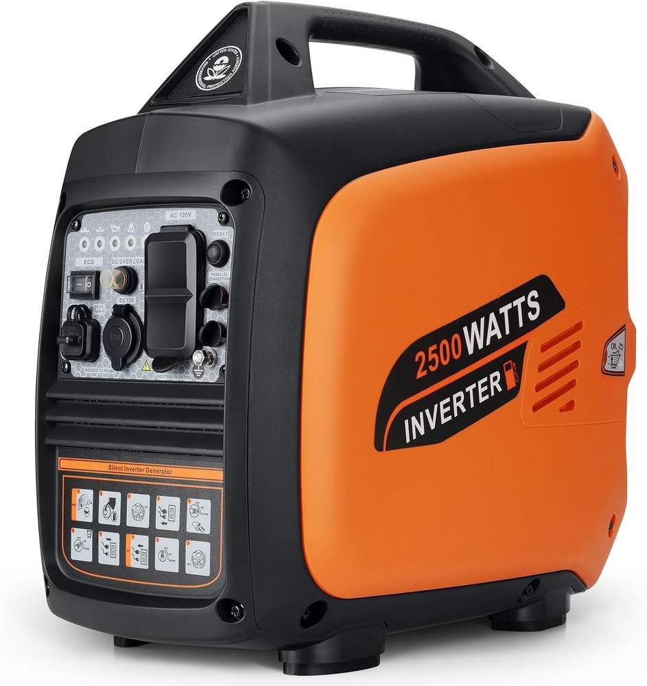 Efurden 2500W Portable Generator Inverter Gas Quiet Pure Sine Wave for Laptop