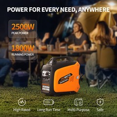 Efurden Portable Inverter Generator Gas Quiet Pure Sine Wave 2500W×2-Pack Set