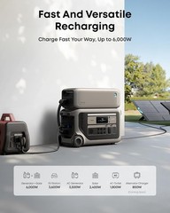 Anker SOLIX F3000 Long Lasting Portable Power Station with 3x Expansion Battery