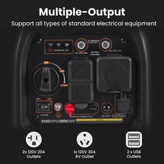 Portable 3800 watts Gasoline Inverter Generator Super Quiet 21kg For Outdoor
