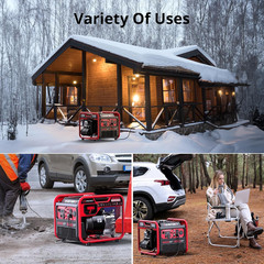 4500W Gas-Powered Inverter Generator, Co-Sensor, Lightweight, Quiet EPA Complian